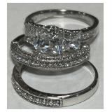 STERLING SILVER JOHN HARDY 3 RING SET