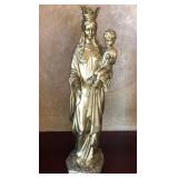 N3 - VINTAGE MADONNA & CHILD STATUE 19'T (F57)