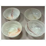 K - FOUR HAND-CARVED ONYX BOWLS (P43)