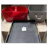 K - TWO TOTE BASKETS & TRAY (P47)