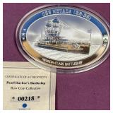 11 - AMERICAN MINT USS NEVADA SILVER PLATED COIN (