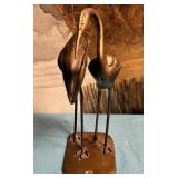 K - SCULPTURE OF CRANES 14"T (P97)