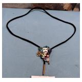 494 - TRAGEDY & COMEDY BOLO TIE (K10)