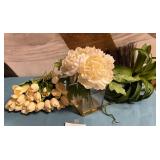 K - LOT OF FAUX FLOWERS (P133)