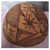 11 - VINTAGE HAND-CARVED FOLK ART GOURD (U27)