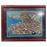 11 - FRAMED DETAILED CITYSCAPE ART PRINT