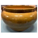11 - VINTAGE GLAZED STONEWARE CROCK