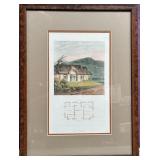 11 - FRAMED VINTAGE COTTAGE ART PRINT