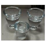 K - THREE VOTIVE CANDLE HOLDERS (P52)