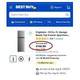 J1 - FRIGIDAIRE REFRIGERATOR/ FREEZER (G6)