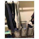 J1 - MIXED LOT OF CLOTHING, LAUNDRY HAMPER (M2)
