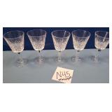 N - FIVE PIECES WATERFORD CRYSTAL STEMWARE (N45)