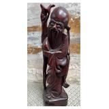 11 - CARVED WOOD ASIAN FIGURE (N346)