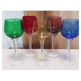 505 - FIVE PIECES CRYSTAL STEMWARE (D109)