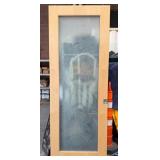 11 - ETCHED GLASS DOOR 95X35"(P170)