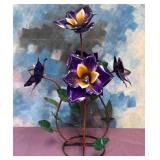 L1 - METAL FLORAL SCULPTURE 22"T (A11)