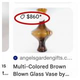 11 - ART GLASS DECORATIVE VASE (D27)