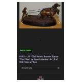 L1 - J.LALANDA LTD ED BRONZE "THE PLOW" SCULPTURE
