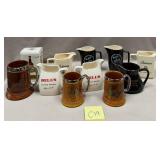 17 - COLLECTION OF PITCHERS & STEINS (C19)