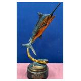 11 - BRONZE MARLIN SCULPTURE (Y137)