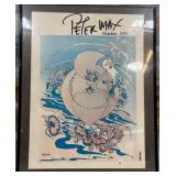 11 - PETER MAX ART PRINT FRAMED 30X24" (N206)