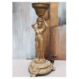 11 - VINTAGE CAST METAL TABLE LAMP (D55)