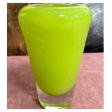11 - ART GLASS VASE 7"T (L14)