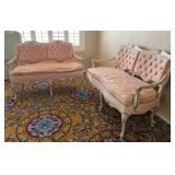 17 - TWO VICTORIAN STYLE SOFAS