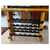 17 - WINE RACK/CONSOLE WHEELED