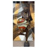 11 - BRONZE AFRICAN ART SCULTURE 54"T (P152)