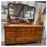 11 - NINE-DRAWER DRESSER WITH MIRROR
