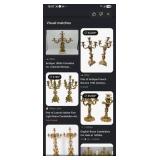 505 - PAIR OF BRONZE CANDELABRA  (D89)