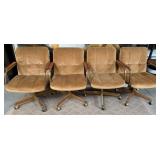 11 - FOUR MATCHING CHAIRS W/ CASTERS (F40)