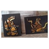 508 - TWO PIECES VINTAGE CASTILLO STYLE ART (U98)
