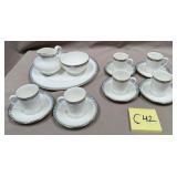 17 - TEACUPS & SAUCERS, C&S SET (C42)