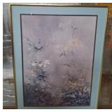 508 - VINTAGE STYLE WILDFLOWERS PRINT FRAMED (U97)