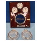 11 - VINTAGE WEATHER STATION, ASHTRAYS (N64)