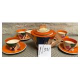 11 - 1993 CLARICE CLIFF TEA SET (N331)