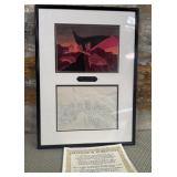 11 - ANIMATION CEL DRAWING FRAMED WITH COA
