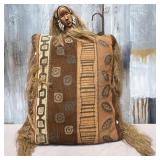 N - AFRICAN TRIBAL ART PILLOW (D14)