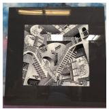 L1 - ESCHER "RELATIVITY" PRINT FRAMED 24"SQ (A71)