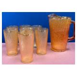 11 - DEPRESSION GLASS PITCHER SET (Y74)