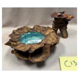 17 - TWO PIECES CLIVE BROOKER GLAZED SCULPTURES