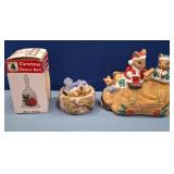 11 - CHRISTMAS BELL & FIGURINE, BLUEBIRDS FIGURINE