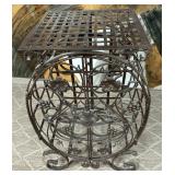 11 - WROUGHT IRON WINE RACK (P177)