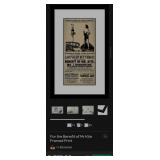 L1 - VINTAGE BENEFIT POSTER FRAMED (A77)