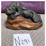 11 - BRONZE CLAD TIGER FIGURINE (N291)
