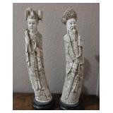 J2 - PAIR OF CHINESE FIGURINES 17'T (R55)