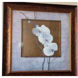 J2 - FRAMED FLORAL ART 26'SQ (L23)