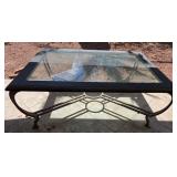 J2 - COFFEE TABLE WITH GLASS INSET TOP (Y1)